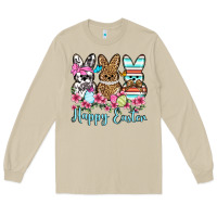Mushroom Happy Easter western peeps Long Sleeve Tee - OliviaCreatesArt