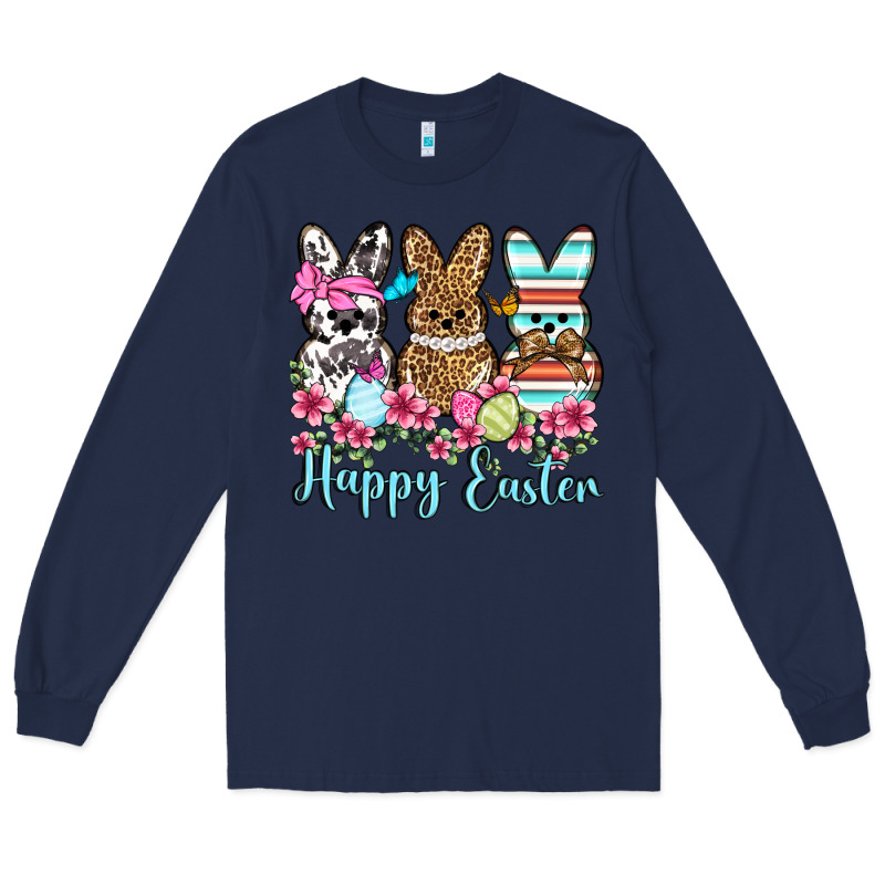 Happy Easter Western Peeps Long Sleeve Tee by OliviaCreatesArt | Teevron