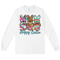 White Happy Easter western peeps Long Sleeve Tee - OliviaCreatesArt