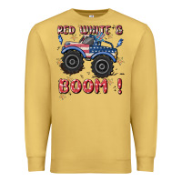 Antique Gold 4th of july png, monster truck Premium Sweatshirt - MaliasSmallBusiness