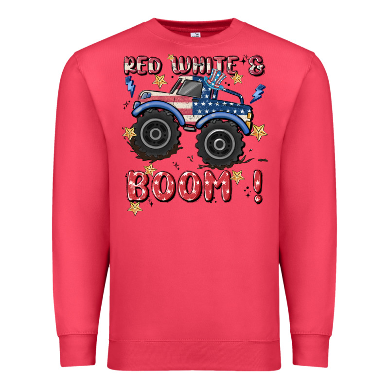 4th Of July Png, Monster Truck Premium Sweatshirt by MaliasSmallBusiness | Teevron