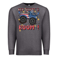Charcoal Heather 4th of july png, monster truck Premium Sweatshirt - MaliasSmallBusiness