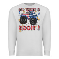 Dove Grey 4th of july png, monster truck Premium Sweatshirt - MaliasSmallBusiness