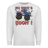 Oatmeal Heather 4th of july png, monster truck Premium Sweatshirt - MaliasSmallBusiness