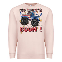 Pale Pink 4th of july png, monster truck Premium Sweatshirt - MaliasSmallBusiness