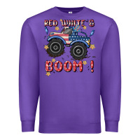 Purple 4th of july png, monster truck Premium Sweatshirt - MaliasSmallBusiness