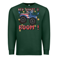 Sports Green 4th of july png, monster truck Premium Sweatshirt - MaliasSmallBusiness