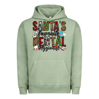 Pigment Oil Green santa's favorite dental hygienist Urban Hoodie - Jasminsmagicworld