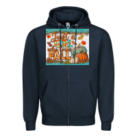 Navy Just A Girl Who Loves Fall Mousepad Zipper Hoodie - BundleAndBundleShop
