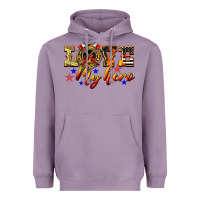 Lavender Love My Hero Firefighter Heavyweight Hoodie - LillyAllenDesigns