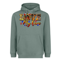Sage Love My Hero Firefighter Heavyweight Hoodie - LillyAllenDesigns
