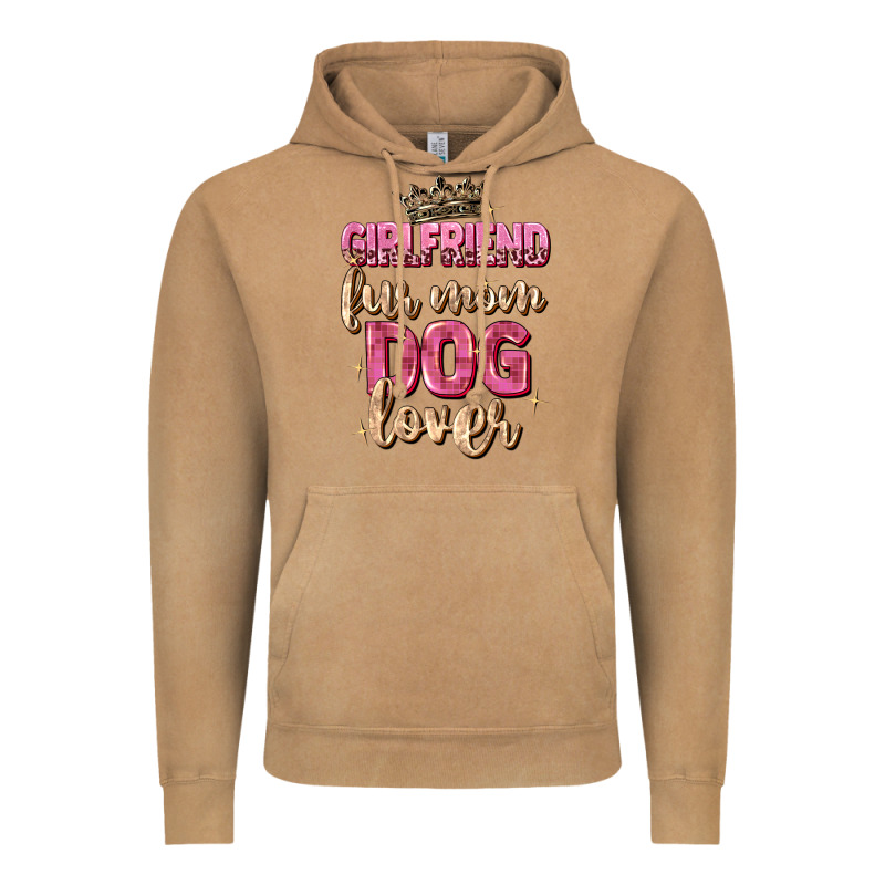 Girlfriend  Fur Mom Dog Lover Vintage Hoodie by Zillion Design Studio | Teevron