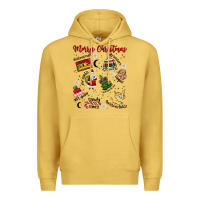 Antique Gold Merry Christmas Premium Hoodie - MaliasSmallBusiness
