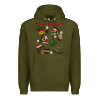 Army Green Merry Christmas Premium Hoodie - MaliasSmallBusiness