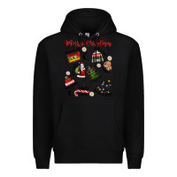 Black Merry Christmas Premium Hoodie - MaliasSmallBusiness