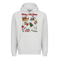 Dove Grey Merry Christmas Premium Hoodie - MaliasSmallBusiness
