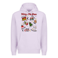 Lilac Merry Christmas Premium Hoodie - MaliasSmallBusiness