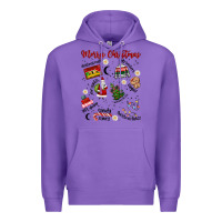 Purple Merry Christmas Premium Hoodie - MaliasSmallBusiness