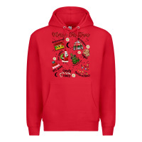 Red Merry Christmas Premium Hoodie - MaliasSmallBusiness