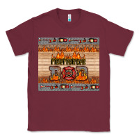 Burgundy firefighter dad Classic Tee - HRA Design Shop