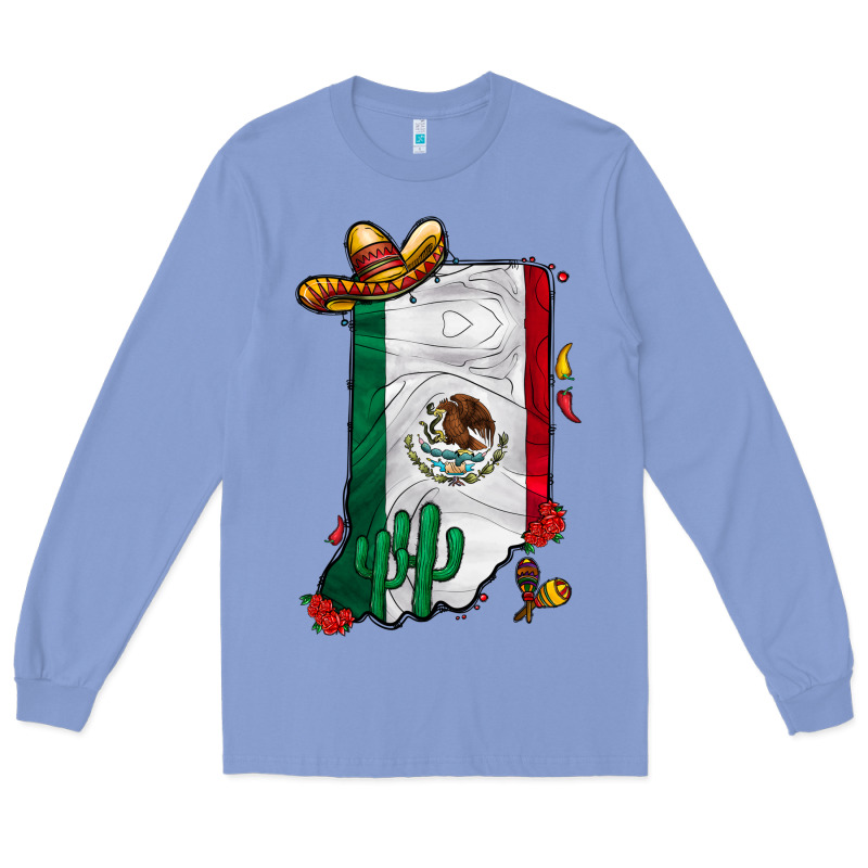 Mexican Indiana Long Sleeve Tee by CowhideDigitalArt | Teevron