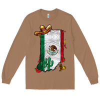 Toasted Coconut mexican indiana Long Sleeve Tee - CowhideDigitalArt