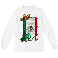 White mexican indiana Long Sleeve Tee - CowhideDigitalArt