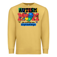 Antique Gold autism mom like a normal mom Premium Sweatshirt - MaliasSmallBusiness