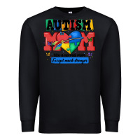Black autism mom like a normal mom Premium Sweatshirt - MaliasSmallBusiness