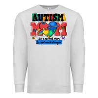 Dove Grey autism mom like a normal mom Premium Sweatshirt - MaliasSmallBusiness