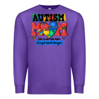 Purple autism mom like a normal mom Premium Sweatshirt - MaliasSmallBusiness