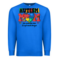 True Royal autism mom like a normal mom Premium Sweatshirt - MaliasSmallBusiness