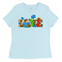 Baby Blue autism coffee cup with sunflower Ladies Tee - AdoDesignShop