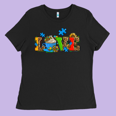 Autism Coffee Cup With Sunflower Ladies Tee Designed By Adodesignshop
