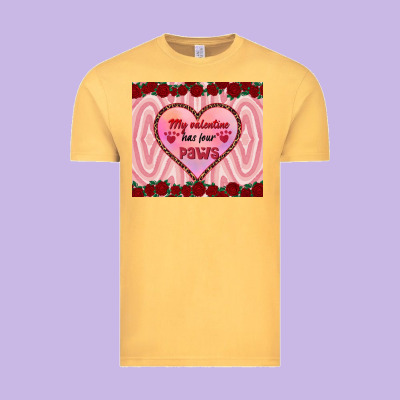 My Valentine Has Four Paws Vintage Tee Designed By Ranaportraitstore