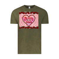 Vintage Olive my valentine has four paws Vintage Tee - RanaPortraitStore