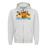 Dove Grey Fall Sweet Fall Zipper Hoodie - Artiststas