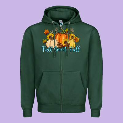 Fall Sweet Fall Zipper Hoodie Designed By Artiststas