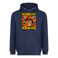 Navy Western Hell Was Full So I Came Back Heavyweight Hoodie - LillyAllenDesigns