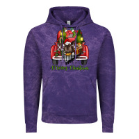 Cloud Purple Merry Christmas Farm Truck With Baby Cow Vintage Hoodie - RanaPortraitStore