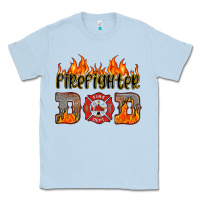 Dusty Blue firefighter dad Classic Tee - HRA Design Shop