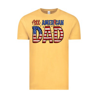Vintage Mustard all american dad Vintage Tee - Zillion Design Studio