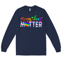 Navy trans lives matter Long Sleeve Tee - HRA Design Shop