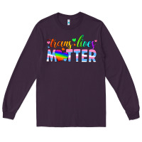 Plum trans lives matter Long Sleeve Tee - HRA Design Shop