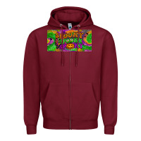 Burgundy spooky license plate Zipper Hoodie - BundleAndBundleShop