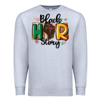 Heather Grey black story Premium Sweatshirt - MaliasSmallBusiness