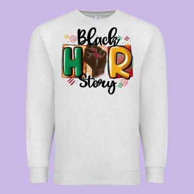 Black Story Premium Sweatshirt Designed By Maliassmallbusiness