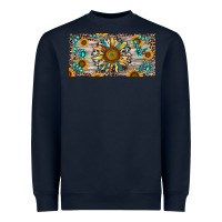 Navy western sunflower and gemstone license plate Heavyweight Sweatshirt - RanaPortraitStore