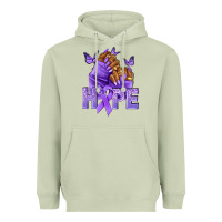 Matcha hope lavender ribbon all cancers Heavyweight Hoodie - NancyCooperArtShop