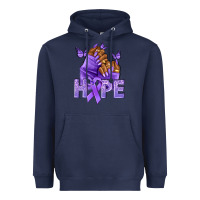 Navy hope lavender ribbon all cancers Heavyweight Hoodie - NancyCooperArtShop